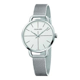 Calvin Klein Even Quartz White Dial Silver Steel Strap Watch for Women - K7B21126