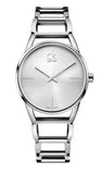 Calvin Klein Stately White Dial Silver Steel Strap Watch for Women - K3G23126