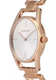 Calvin Klein Dainty White Dial Rose Gold Steel Strap Watch for Women - K7L23646