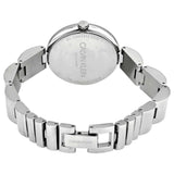 Calvin Klein Wavy Black Dial Silver Steel Strap Watch for Women - K9U23141