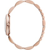 Calvin Klein Wavy White Dial Rose Gold Steel Strap Watch for Women - K9U23646