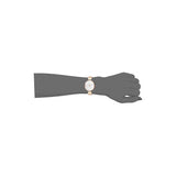 Calvin Klein Wavy White Dial Rose Gold Steel Strap Watch for Women - K9U23646