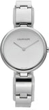 Calvin Klein Wavy Silver Dial Silver Steel Strap Watch for Women - K9U23146