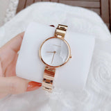 Calvin Klein Wavy White Dial Rose Gold Steel Strap Watch for Women - K9U23646
