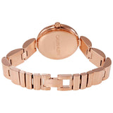 Calvin Klein Wavy White Dial Rose Gold Steel Strap Watch for Women - K9U23646