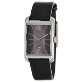 Calvin Klein Window Black Dial Black Leather Strap Watch for Men - K2M23107