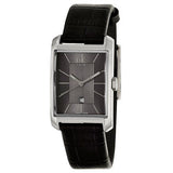Calvin Klein Window Black Dial Black Leather Strap Watch for Men - K2M23107