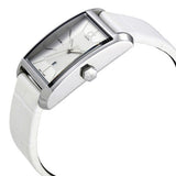 Calvin Klein Window White Dial White Leather Strap Watch for Women - K2M23120