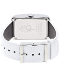 Calvin Klein Window White Dial White Leather Strap Watch for Men - K2M21120