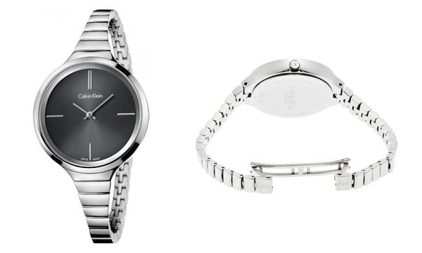 Calvin Klein Lively Black Dial Silver Steel Strap Watch for Women - K4U23121