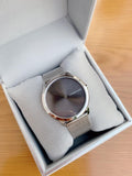 Calvin Klein Minimal Grey Dial Silver Mesh Bracelet Watch for Men - K3M211Y3