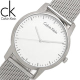 Calvin Klein City Chronograph White Dial Silver Mesh Bracelet Watch for Men - K2G2G126