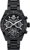 Tag Heuer Carrera Chronograph Tourbillion Ceramic Black Dial Black Steel Strap Watch for Men - CAR5A90.BH0742