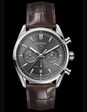 Tag Heuer Carrera Chronograph Grey Dial Brown Leather Strap Watch for Men - CBN2012.FC6483