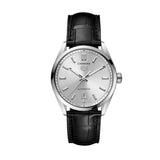 Tag Heuer Carrera Date Silver Dial Black Leather Strap Watch for Men - WBN2111.FC6505