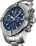 Breitling Avenger Chronograph 45mm Blue Dial Silver Steel Strap Watch for Men - A13317101C1A1