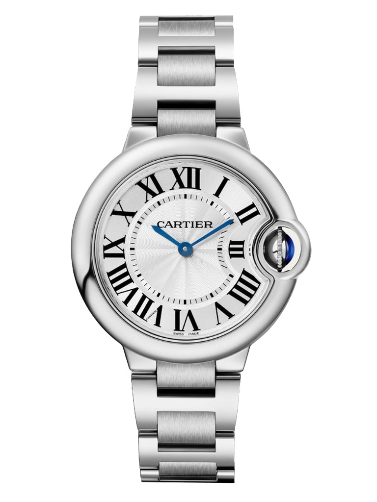 Cartier Ballen Bleu De Cartier Silver Dial Silver Steel Strap Watch for Women - W6920084