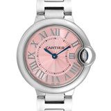 Cartier Ballon Bleu De Cartier Pink Dial Silver Steel Strap Watch for Women - W6920041