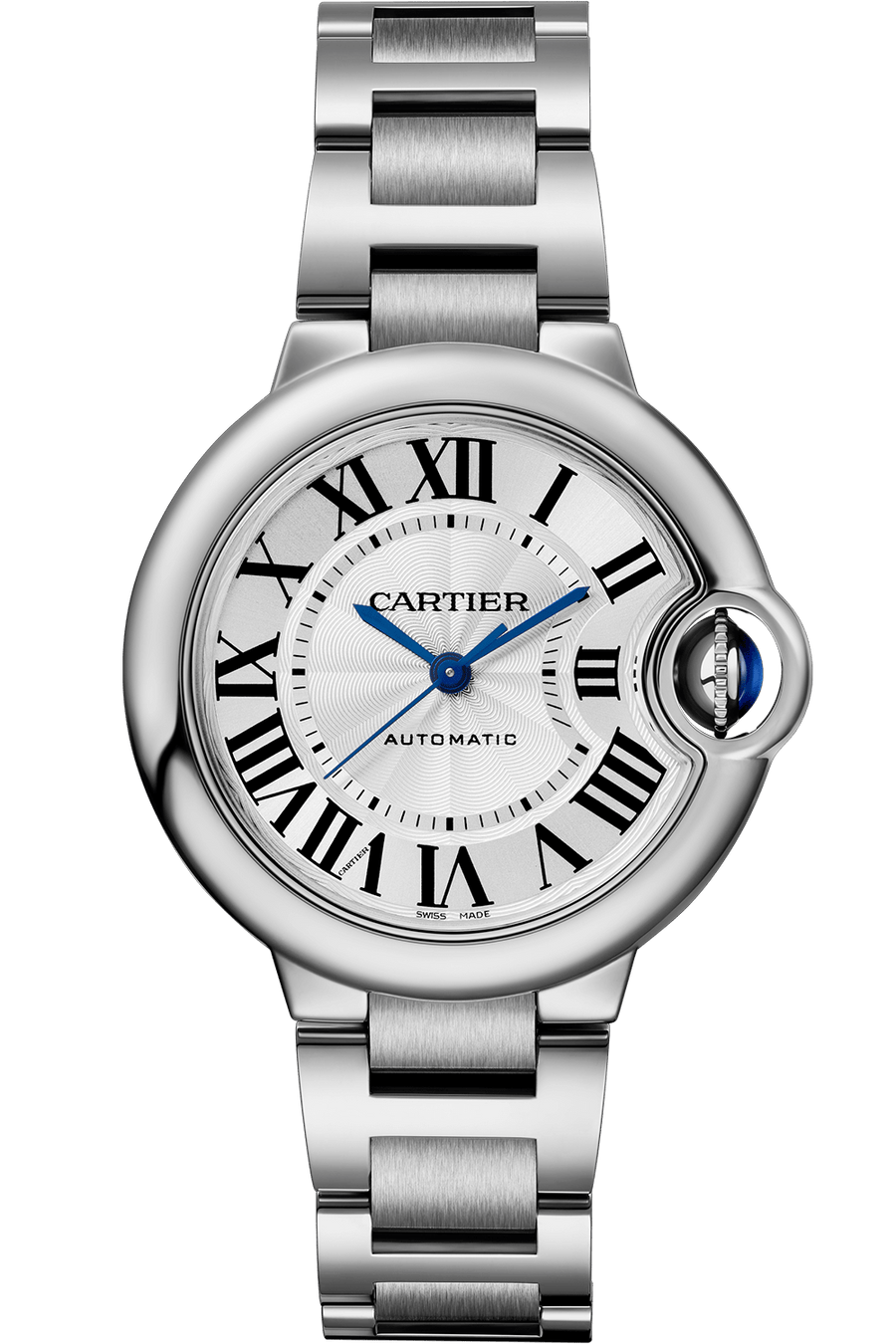 Cartier Ballon Bleu De Cartier Silver Dial Silver Steel Strap Watch for Women - WSBB0044