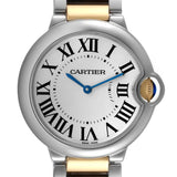 Cartier Ballon Bleu Silver Dial Two Tone Steel Strap Watch for Unisex Watch - W69008Z3