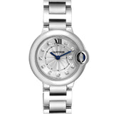 Cartier Ballon Bleu de Cartier Diamonds Silver Dial Silver Steel Strap Watch for Women - WE902073