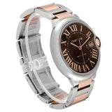 Cartier Ballon Bleu de Cartier Brown Dial Two Tone Steel Strap Watch for Men - W6920032