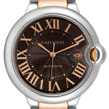 Cartier Ballon Bleu de Cartier Brown Dial Two Tone Steel Strap Watch for Men - W6920032