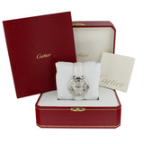 Cartier Ballon Bleu de Cartier Silver Dial White Leather Strap Watch for Women - W6920087