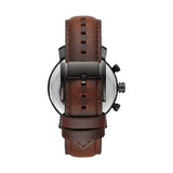 Fossil Brox Multifunction Grey Dial Brown Leather Strap Watch for Men - BQ2800