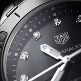 Tag Heuer Aquaracer Quartz Black Mother of Pearl Dial Black Textile Strap Watch for Women - WAY131M.FT6092