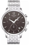 Tissot Chronograph Black Dial Silver Steel Strap  Watch For Men - T063.617.11.057.00