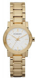 Burberry Heritage White Dial Gold Steel Strap Watch for Women - BU9203