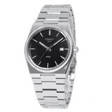 Tissot PRX Quartz Black Dial Silver Steel Strap Watch For Men - T137.410.11.051.00