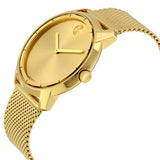 Movado Bold Gold Dial Gold Mesh Bracelet Watch For Men - 3600373