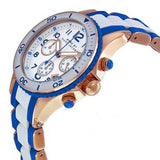 Marc Jacobs Rock Chrono White Dial Two Tone Plastic Strap Watch for Women - MBM2594