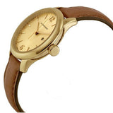 Burberry The Classic Champagne Gold Dial Brown Leather Strap Watch for Women - BU10101