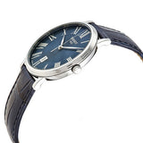 Tissot Carson Premium Blue Dial Blue Leather Strap Watch For Men - T122.410.16.043.00