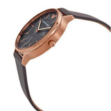 Emporio Armani Quartz Grey Dial Brown Leather Strap Watch For Women - AR11172