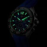 Tag Heuer Formula 1 Chronograph watch with glowing hands and numerals.