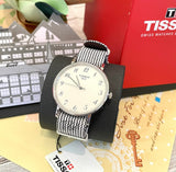 Tissot T Classic Everytime Medium White Dial Two Tone NATO Strap Watch for Women - T109.410.18.032.00