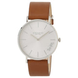 Coach Perry Silver Dial Brown Leather Strap Watch for Women - 14503120