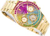 Guess Sugarrush Quartz Multicolor Dial Gold Steel Strap Watch For Women - GW0258L1