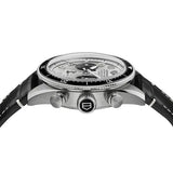 Tag Heuer Autavia Chronometer Flyback Chronograph Silver Dial Black Leather Strap Watch for Men - CBE511B.FC8279