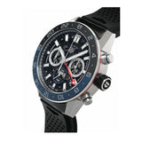 Tag Heuer Carrera Automatic Chronograph Steel & Ceramic Black Dial Black Rubber Strap Watch for Men - CBG2A1Z.FT6157