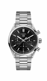 Tag Heuer Carrera Chronograph Black Dial Silver Steel Strap Watch for Men - CBN2010.BA0642