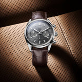 Tag Heuer Carrera Chronograph Grey Dial Brown Leather Strap Watch for Men - CBN2012.FC6483