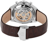 Tag Heuer Carrera Chronograph White Dial Brown Leather Strap Watch for Men - CBN2013.FC6483