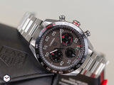 Tag Heuer Carrera Porsche Chronograph Grey Dial Silver Steel Strap Watch for Men - CBN2A1F.BA0643