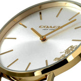 Coach Perry White Dial Gold Steel Strap Watch for Women - 14503345