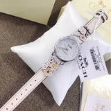 Coach Delancey White Dial Floral White Leather Strap Watch for Women - 14502760